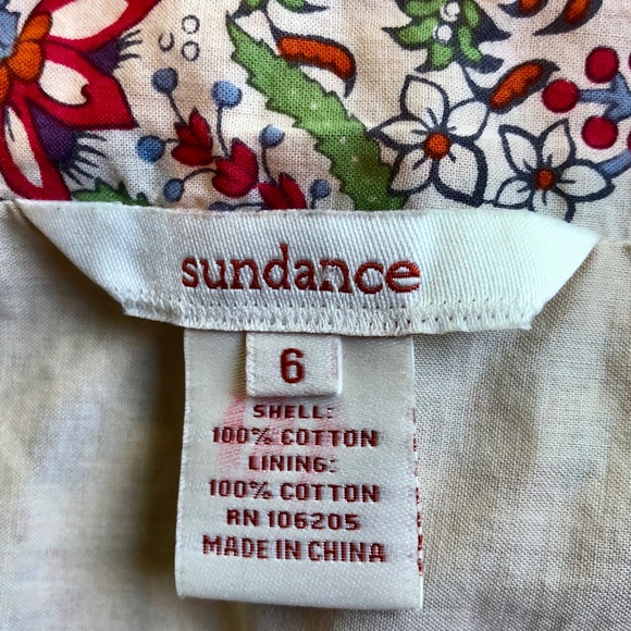 Empire Waist Jane Austen Regency Style Cotton Print Sundance Midi Dress Sz 6 - Picture 7 of 12